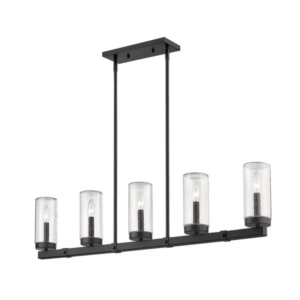 Marlow 5 Light Outdoor Linear, Matte Black And Seedy, Z-Lite, Mfr#: 589-5L-BK